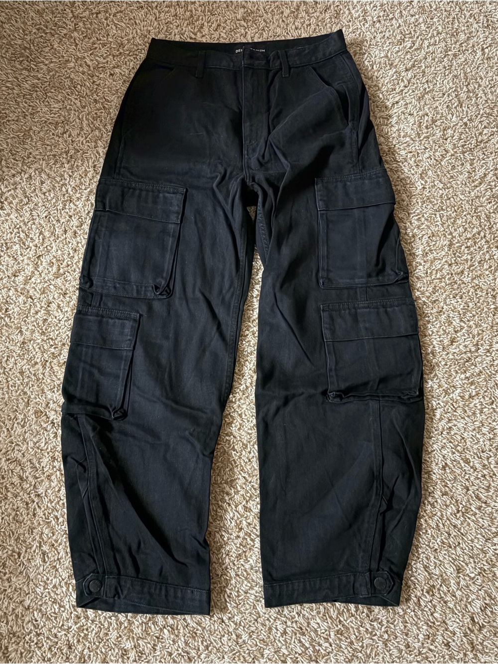 Denim Forum Women’s Black Cargo Pants